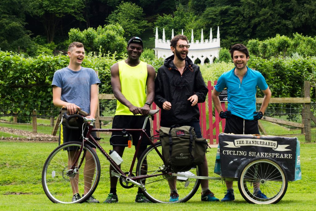 The HandleBards Boys (2016) with bicycle and trailer